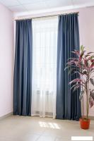 Комплект штор Decoretto Блэкаут двухсторонний Сталь БДГС-K1-3А 1.25x2.6 м (графит/серый, 2 шт)