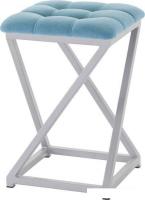 Табурет AMC Comfort 8.5.13 (ткань, бирюзовый/серебристый)