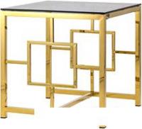 Журнальный столик Stool Group Бруклин 55x55 EET-013 (стекло smoke/сталь золото)