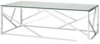 Журнальный столик Stool Group Арт Деко 120x60 ECT-015 (прозрачное стекло/сталь серебристый)