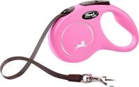 Поводок-рулетка Flexi New Classic S Tape 5 m (розовый)