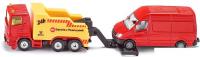 Грузовик Siku эвакуатор с микроавтобусом 1667