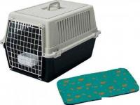 Переноска Ferplast Atlas 30 (черный, с ковриком и поилкой)