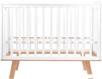 Приставная детская кроватка Indigo Style На ножках (белый/натуральный)
