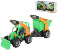 Трактор Полесье ГрипТрак Трактор снегоуборочный с полуприцепом 37381