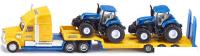 Автовоз Siku New Holland с двумя тракторами 1805