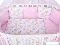 Постельное белье Amarobaby Мышата в облаках AMARO-3015-MvO (15 предметов, розовый/белый)