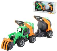 Погрузчик Полесье ГрипТрак трактор-погрузчик с цистерной 37404