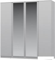 Шкаф распашной НК-Мебель Stern 4-х дверный с зеркалом 72676507 (белый)