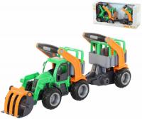 Погрузчик Полесье ГрипТрак Трактор-погрузчик с полуприцепом для животных 37398