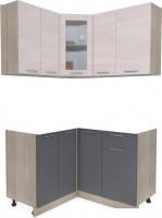 Готовая кухня Интерлиния Мила 12x13 без столешницы (вудлайн кремовый/антрацит)