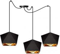 Люстра средней высоты Aitin Pro 8887/3 (черный/зотоло)