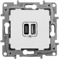 Розетка USB Legrand Etika 672236 (белый)
