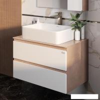 Onika Тумба под умывальник Алеста 80.13 108054 (камень светлый/белый)