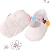 Аксессуар Gotz Туфли белые с цветочным ремешком 3401784