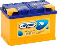 Автомобильный аккумулятор AKOM 6СТ-75VL (75 А·ч)