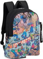 Городской рюкзак Rivacase 5420 black (скейтер)