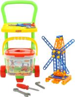 Конструктор Полесье 54401 Тележка Caddie с конструктором Изобретатель. Набор №542