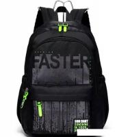 Школьный рюкзак Sun Eight SE-8399 (черный/салатовый)