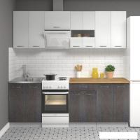 Готовая кухня Mio Tesoro Экстра-лайт 2.2 (белый/береза/дуб бунратти)