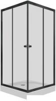 Душевой уголок Triton Вента Блэк А1 100х100 (прозрачное стекло)