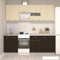 Готовая кухня Mio Tesoro Экстра-лайт 2.2 (венге светлый/венге/королевский опал)