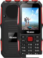 Кнопочный телефон Olmio X02 (черный/красный)