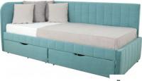 Кровать-тахта DiArt София левая (велюр Ultra Mint)