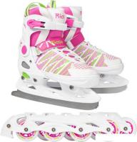 Роликовые коньки Ricos Props PW-223B S (р. 33-36, белый/розовый)