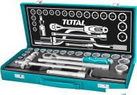 Набор трещотка с головками Total THT141253 (24 предмета)