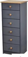 Комод Диприз Ром 6 ящиков Д 20035.3 (серый воск/антик)
