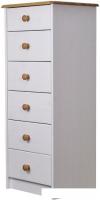 Комод Диприз Ром 6 ящиков Д 20035.1 (белый воск/антик)