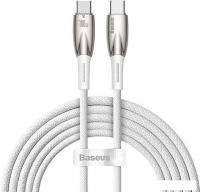 Кабель Baseus Glimmer Series Fast Charging Data Cable USB Type-C - Type-C 100W CADH000702 (1 м, белы