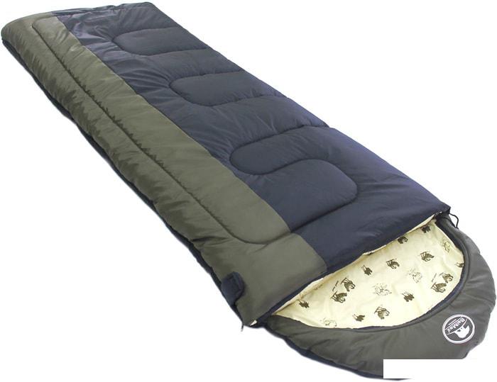 Спальный мешок BalMax Аляска Camping Plus -15 (левая молния, черный/хаки)