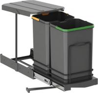 Мусорное ведро с разделителем Starax S-2392-A 24 л (антрацит)