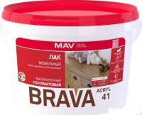 Лак Brava ВД-АК-2041 мебельный 5 л (бесцветный полуматовый)