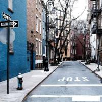 Картина на стекле Stamprint Городская улочка 1 ST014 (50x50)