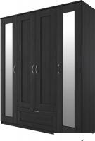 Шкаф распашной Mio Tesoro Сириус 4-х створчатый 1 ящик с 2-мя зеркалами 2.02.01.042.5 (дуб венге)