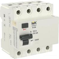 Дифференциальный автомат IEK 4P 25А 30мА тип AC AR-R10N-4-025C030