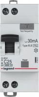 Дифференциальный автомат Legrand RX3 1P+N C 25А 30мА 6кА 2М AC 419401