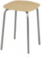 Табурет Гальваник Вега (эмаль серебристый/ВВ 2 бенгал бежевый)