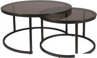 Журнальный столик Signal FERRANTE E (2 шт., дымчатый/черный мат)