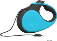 Поводок-рулетка XCHO Трос 5м (M, бирюзовый/черный)