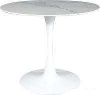 Кухонный стол Signal Espero ESPEROBB90 (белый мрамор/белый)