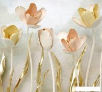 Фотообои Vimala Тюльпаны в золоте 270x300