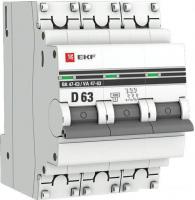 Выключатель автоматический EKF PROxima ВА 47-63 3P 63А (D) 4.5kA mcb4763-3-63D-pro
