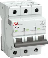 Выключатель автоматический EKF Averes AV-6 3P 16A (C) 6kA mcb6-3-16C-av