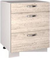 Шкаф напольный Anrex Alesia 3S/60-F1 (серый/сосна винтаж)