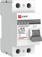 Устройство защитного отключения EKF PROxima ВД-100 2P 16А 30мА elcb-2-16-30-em-pro