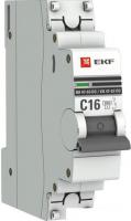 Выключатель автоматический EKF PROxima 1P 16А (C) 6кА ВА 47-63 DC mcb4763-DC-1-16C-pro